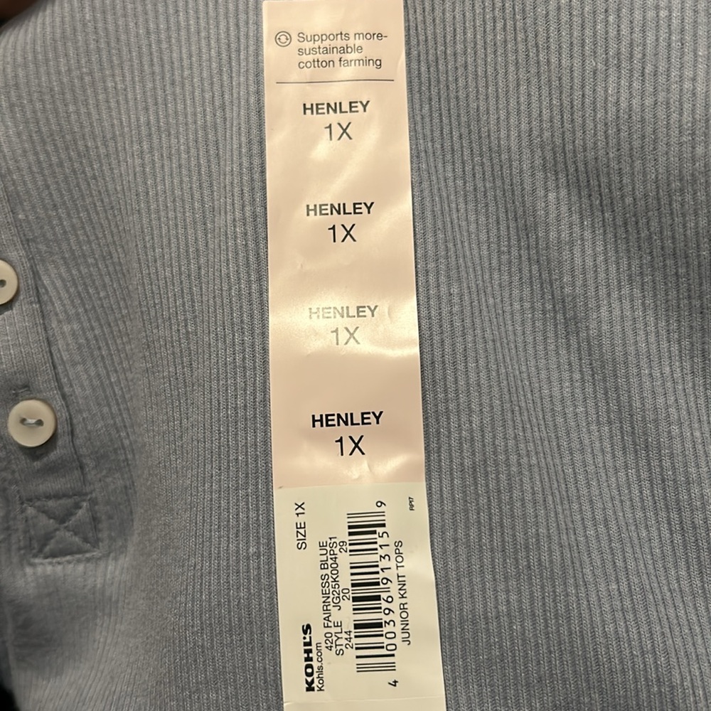 NWT SO Henley Tank - Picture 5 of 5